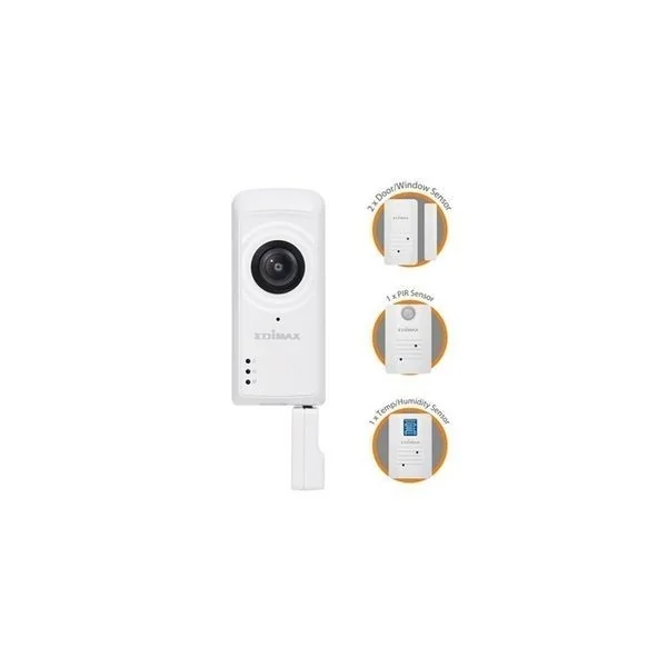 Caméra de surveillance avec kit complet 1080P et 4 détecteurs