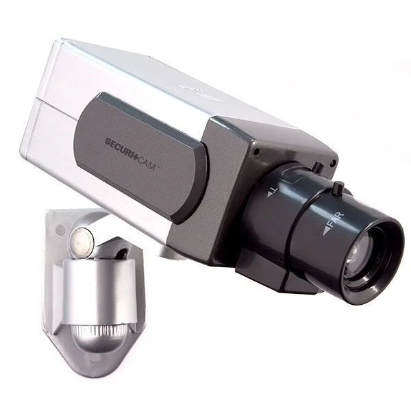 Caméra de surveillance factice avec témoin lumineux LED rouge