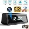 Réveil camera espion Wifi Ultra HD 4K Infrarouge detecteur de mouvement