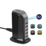 Chargeur USB 5 ports camera espion 1080P vision de nuit