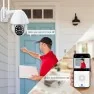 Camera Rotative de surveillance Wifi et IP 1080P Zoom X4 vision de nuit et lampe