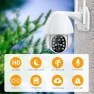 Camera Rotative de surveillance Wifi et IP 1080P Zoom X4 vision de nuit et lampe