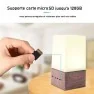 Lampe à caméra espion wifi Full HD 1080P vision de nuit audio-bidirectionnel