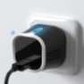 Chargeur USB secteur caméra espion Ultra HD 4K détection de mouvement Wifi blanc