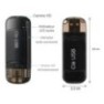 Porte-clés clé USB à caméra espion 32 Go Intégrés