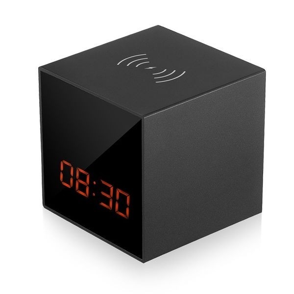 Réveil numérique chargeur induction caméra espion HD 1080P Wifi