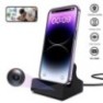 Station de charge iPhone caméra espion 2K Wifi 