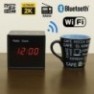 Radio réveil enceinte Bluetooth caméra espion Ultra HD 2K Wifi vision de nuit 