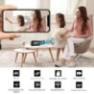 Réveil enceinte Bluetooth à caméra espion grand angle 4K vision nocturne Wifi 