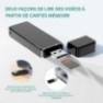 Clé USB à caméra espion HD 1080P détection de mouvement 