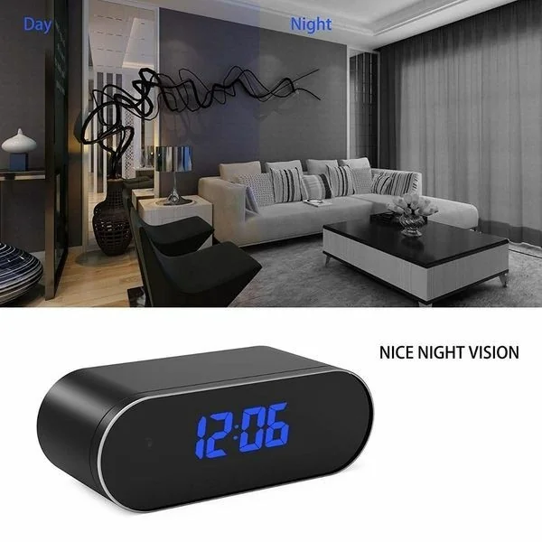 Reveil Camera Espion IP-WIFI FULL HD 1080P - Vision de Nuit