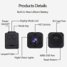 Micro camera espion Full HD 1080P vision de nuit noire
