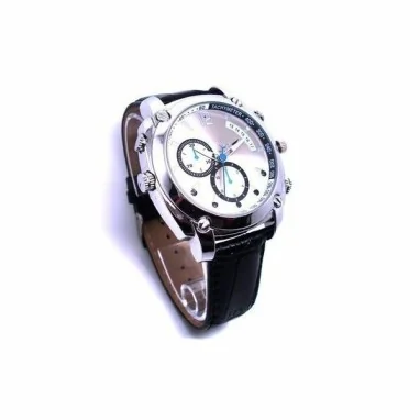 Montre caméra espion HD 1080P 8Go gris Vision de nuit waterproof